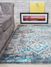 Antika Medallion - Teal rug, 80 x 150 cm size