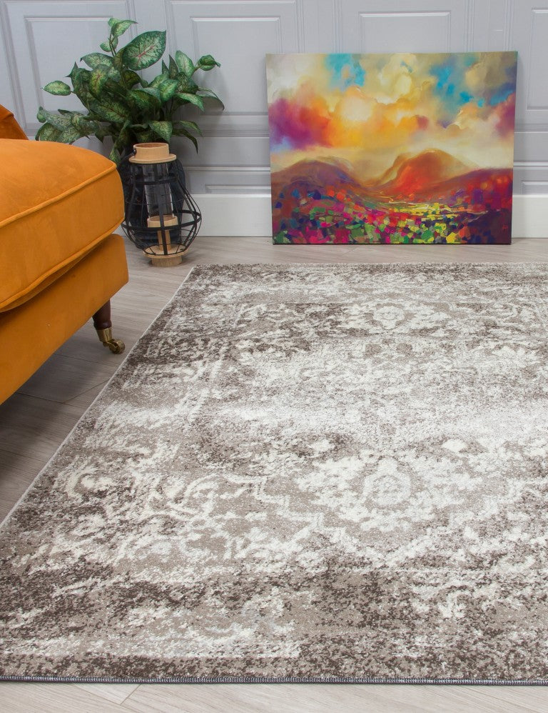 Antika Medallion - Taupe rug, 80 x 150 cm size
