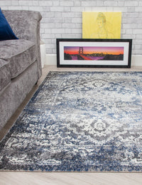 Antika Medallion - Navy rug, 80 x 150 cm size