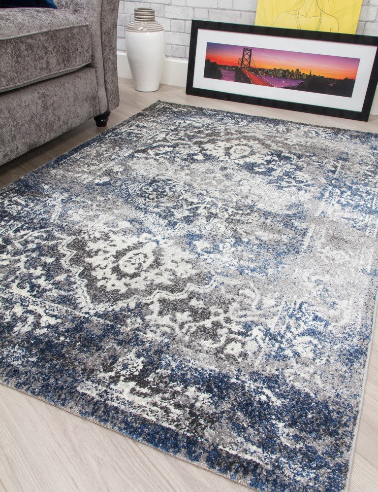Antika Medallion - Navy rug, 120 x 170 cm size