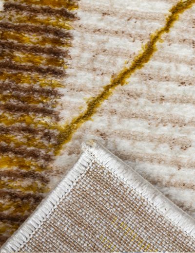 Best Art Deco Rug from Ireland - Glitz Design in Elegant Ochre - in Ireland