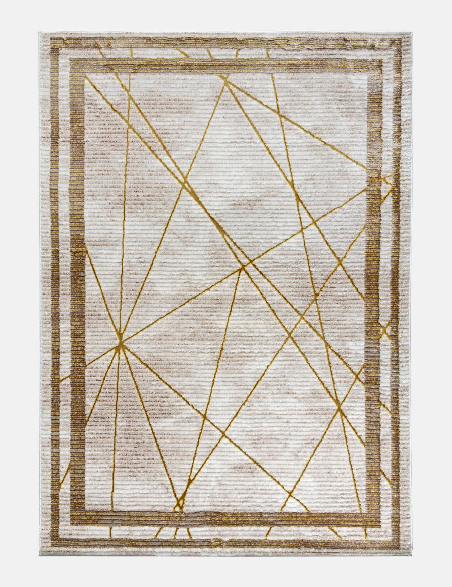 Best Art Deco Rug from Ireland - Glitz Design in Elegant Ochre - in Ireland