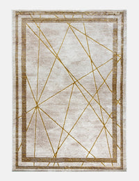 Best Art Deco Rug from Ireland - Glitz Design in Elegant Ochre - in Ireland