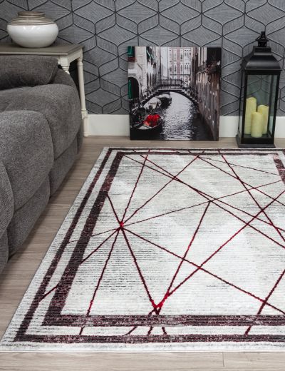 Best Irish Glitz Art Deco Red Rug - Elegant Design for Luxury Interiors - in Ireland