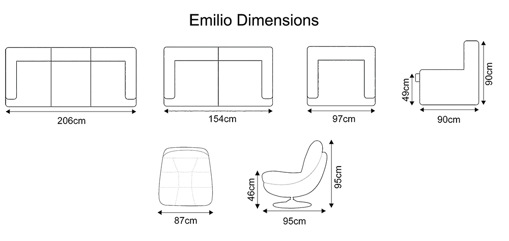 Emilio Hazel dimensions