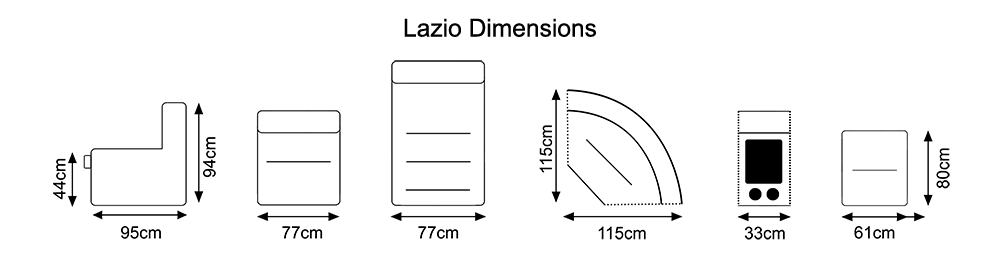Lazio dimensions
