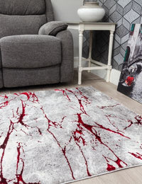 Luxurious Glitz Marble Red Rug from Ireland - Best Quality for Your Home Decor - in Ireland