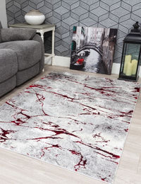 Luxurious Glitz Marble Red Rug from Ireland - Best Quality for Your Home Decor - in Ireland