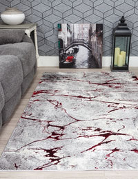 Luxurious Glitz Marble Red Rug from Ireland - Best Quality for Your Home Decor - in Ireland