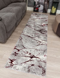 Luxurious Glitz Marble Red Rug from Ireland - Best Quality for Your Home Decor - in Ireland