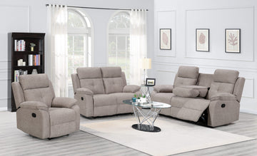 Abbey Sofa Fabric recliner sofa in Beige fabric