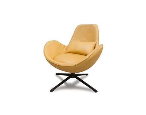 Occasional Swirl Swivel Chair - Ochre