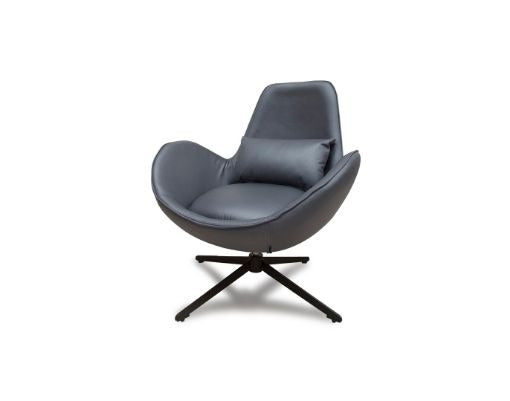 Occasional Swirl Swivel Chair - Dark Grey