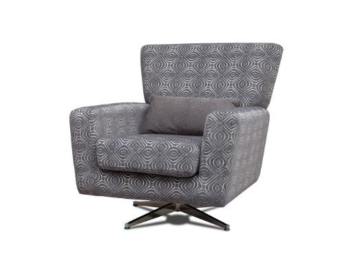 Occasional Poppy Swivel Chair / Footstool & Cushions - Grey