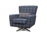 Occasional Poppy Swivel Chair  Footstool & Cushions - Navy