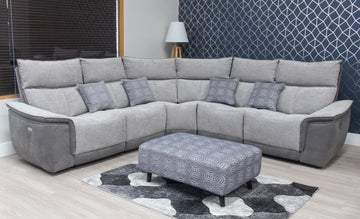 Occasional Poppy Footstool & Cushion Set - Grey