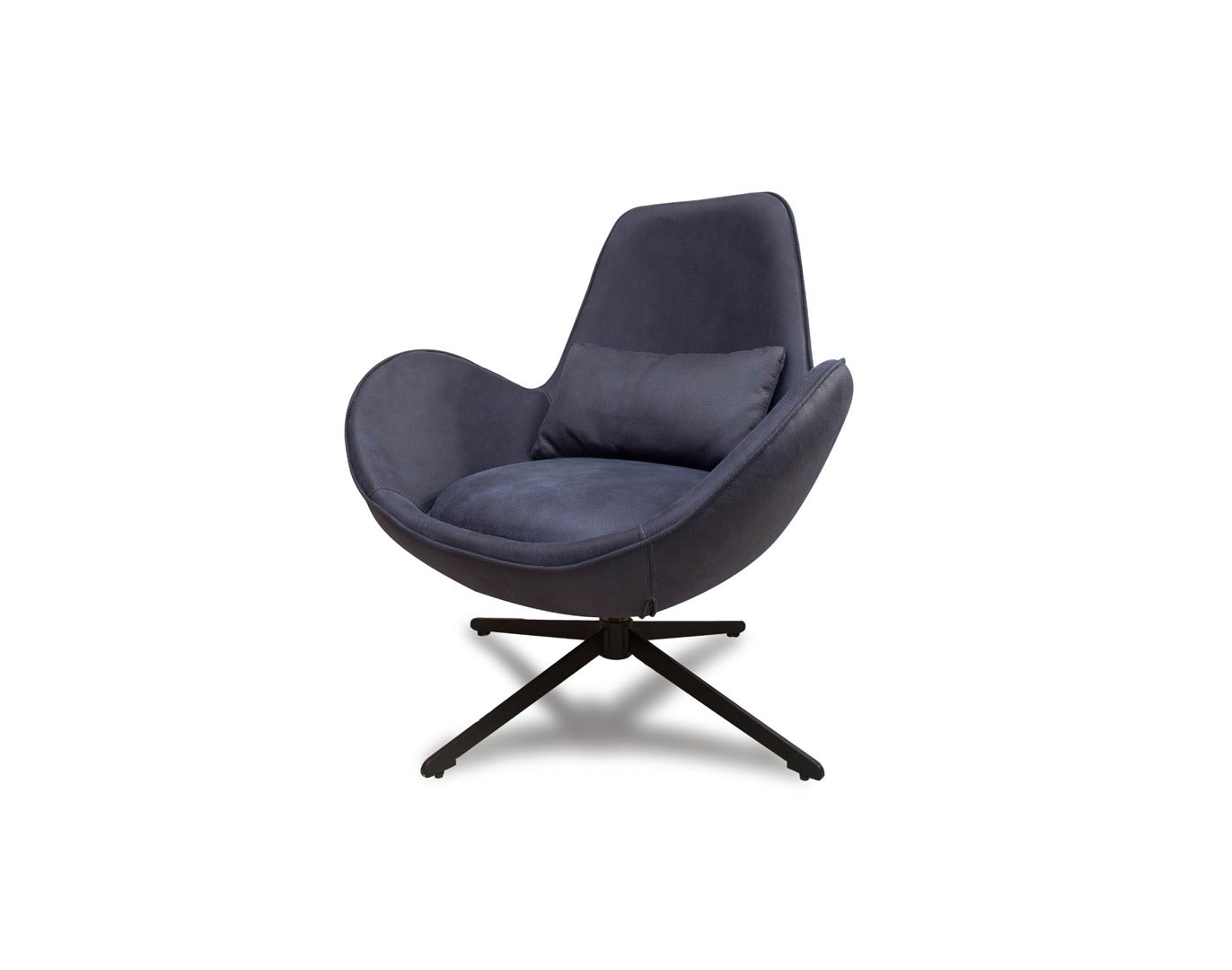 Occasional Swirl Swivel Chair -Denim