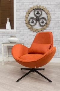 Occasional Swirl Swivel Chair -Pumpkin