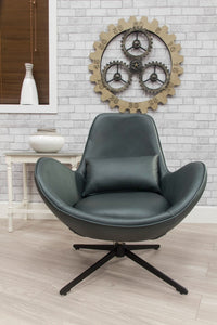 Occasional Swirl Swivel Chair -Green
