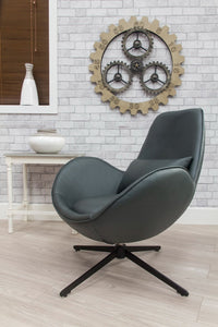 Occasional Swirl Swivel Chair -Green