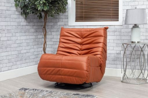 Occasional Capri Swivel Rocker Recliner - Pumpkin