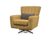 Occasional Poppy Swivel Chair / Footstool & Cushions - Ochre