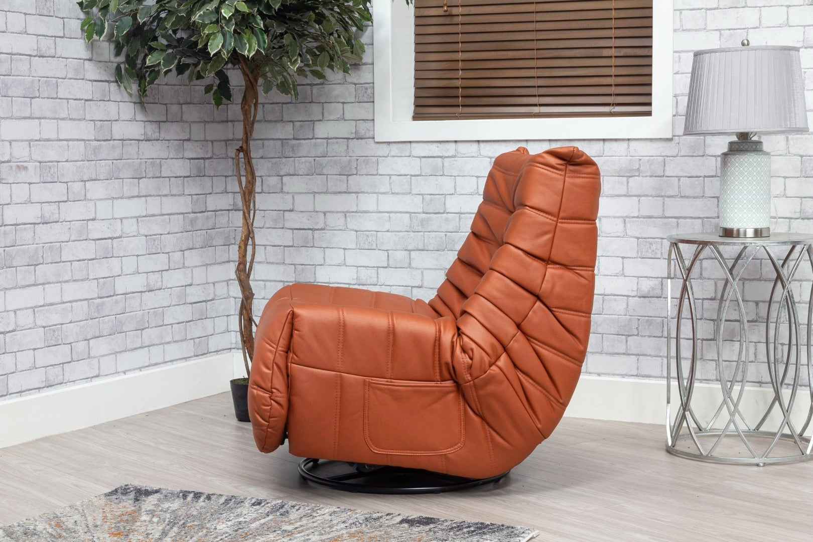 Occasional Capri Swivel Rocker Recliner - Pumpkin