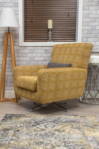 Occasional Poppy Swivel Chair / Footstool & Cushions - Ochre