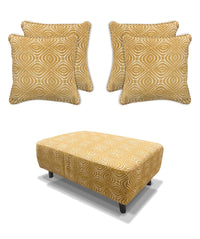 Occasional Poppy Swivel Chair / Footstool & Cushions - Ochre