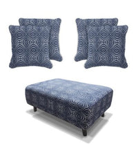 Occasional Poppy Swivel Chair  Footstool & Cushions - Navy